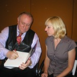 Richard Bandler book signing for Amanda on the Master Practitioner NLP course in London